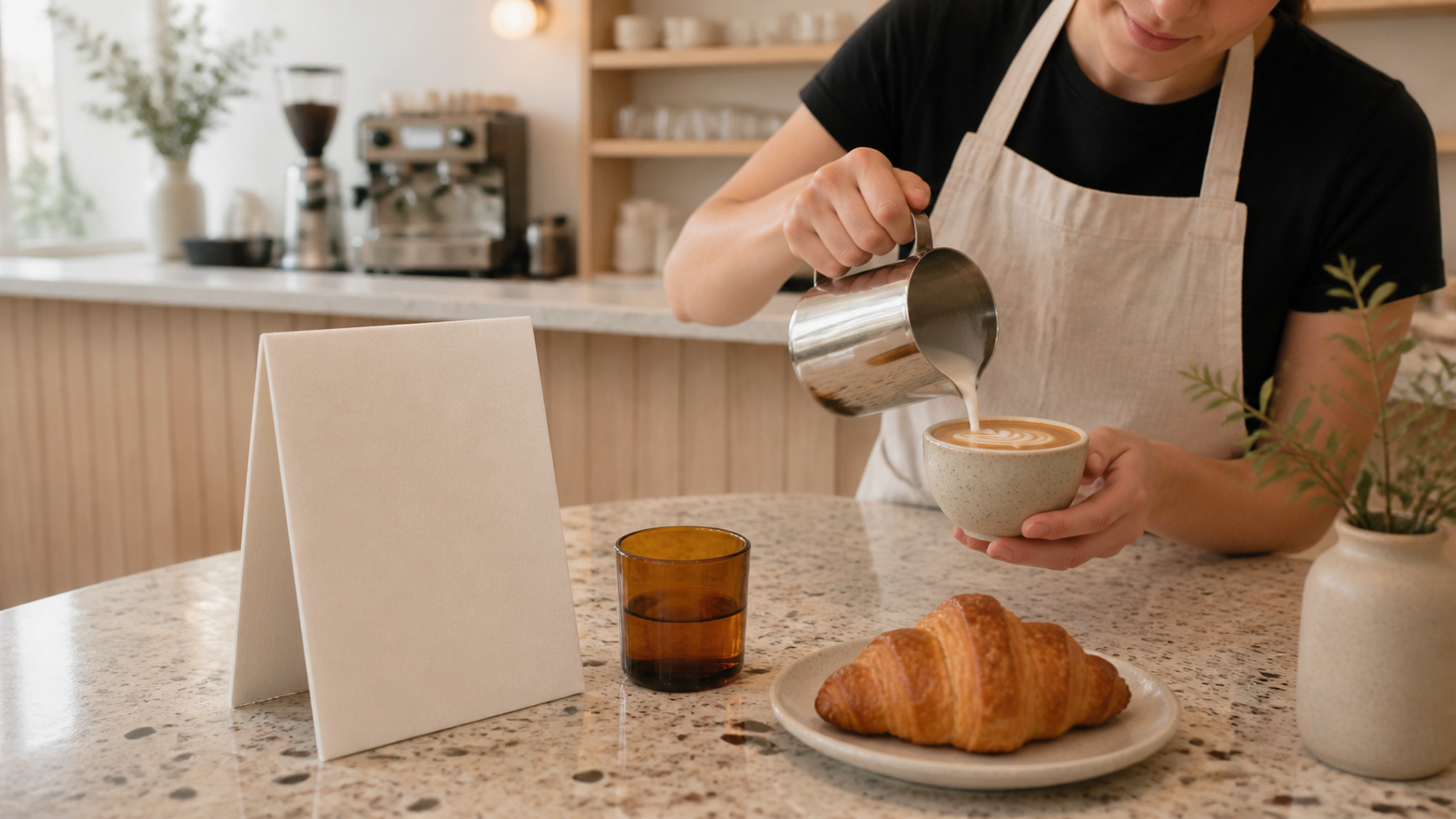 Barista-led counter feature
