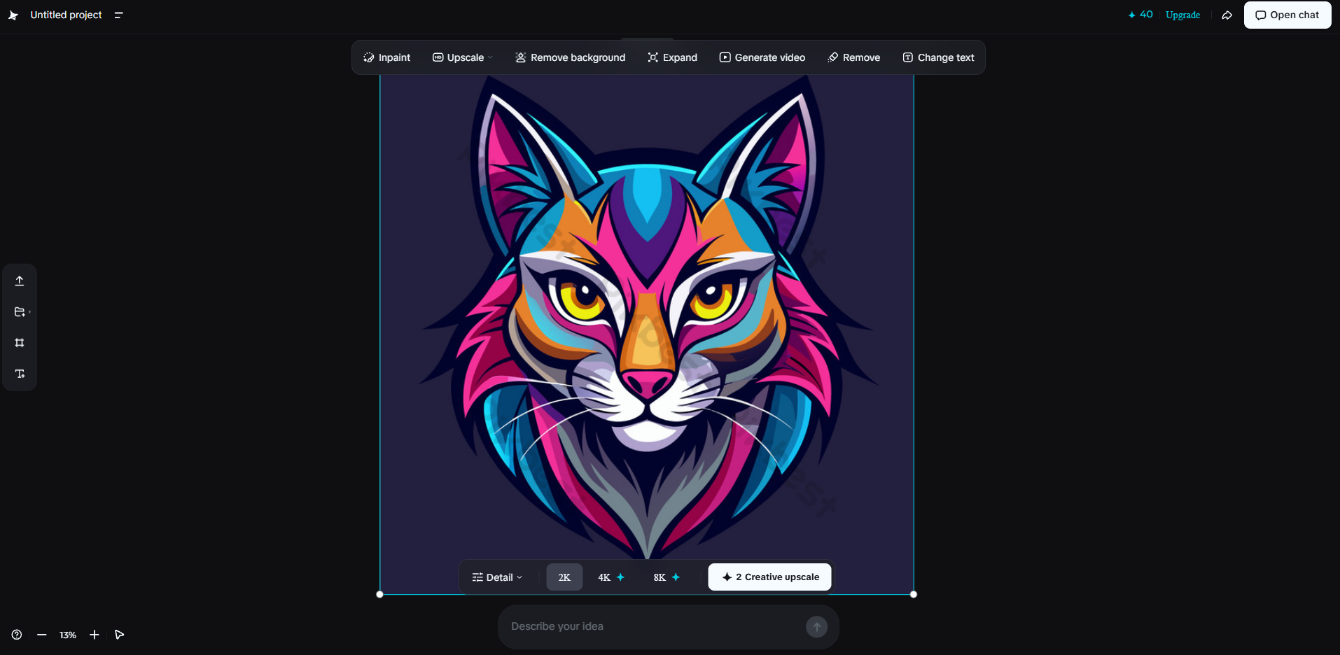 Upscale logos easily