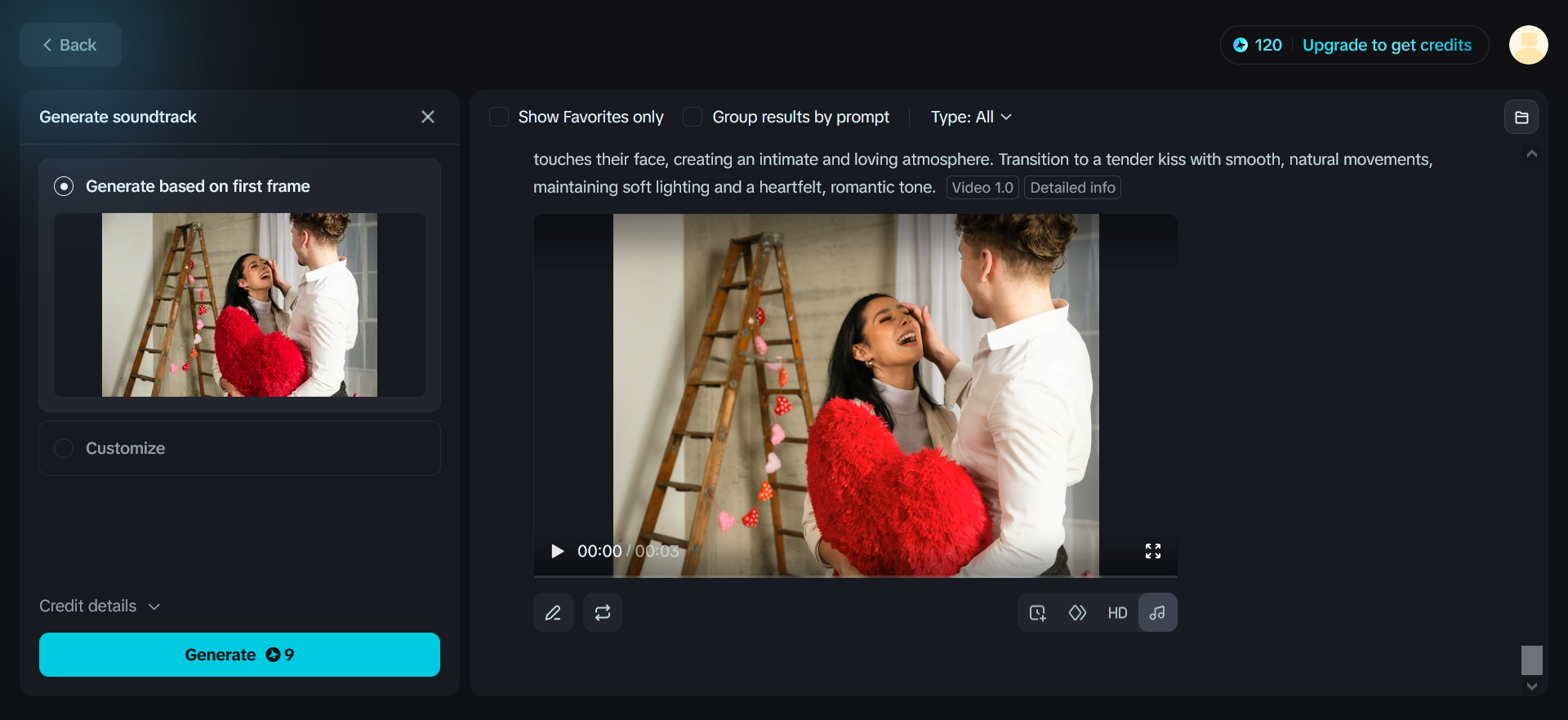 ai ücretsiz öpüşme video jeneratörü