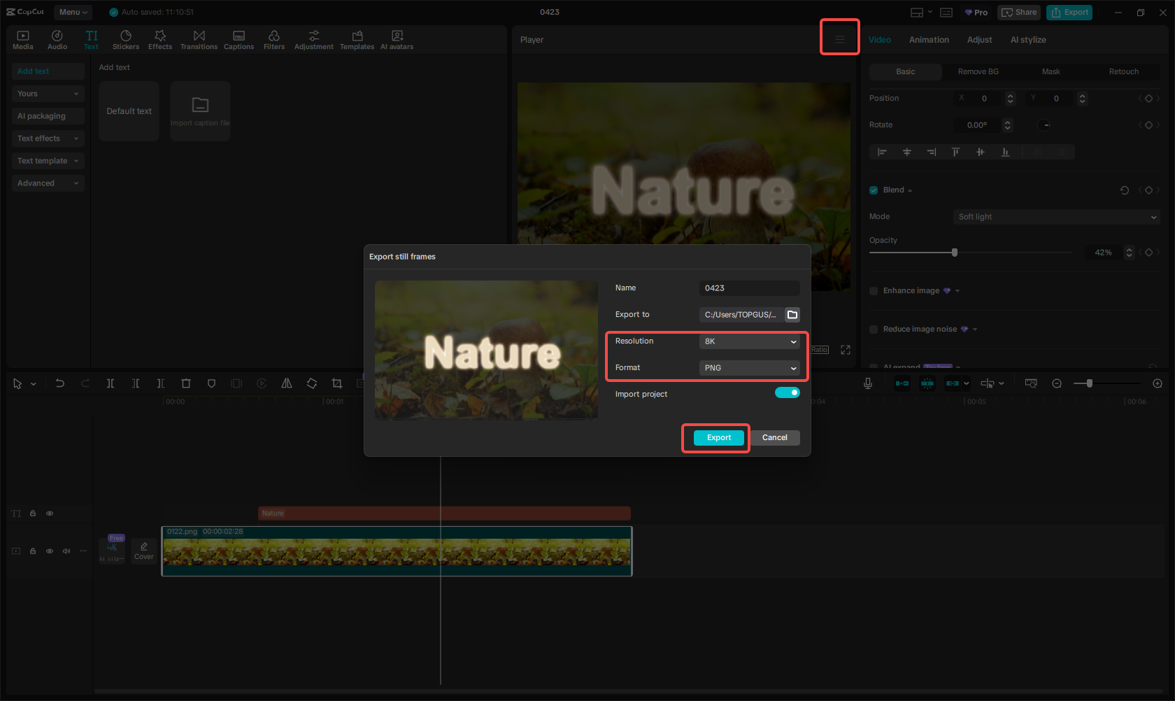 Görüntüyü dışa aktar