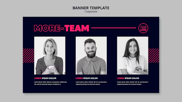 Photo montage of team introduction profiles