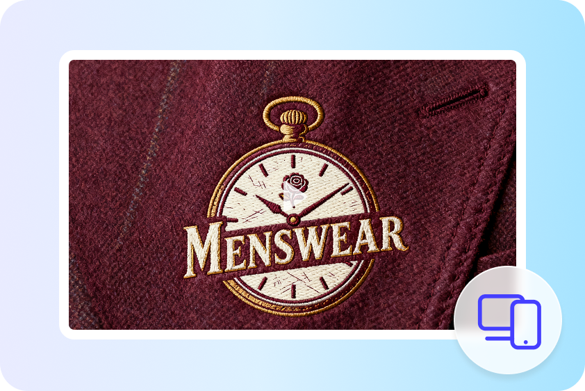 マルチプラットフォームで使用する衣料品ブランドのロゴ