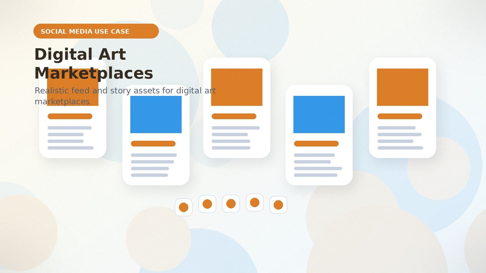 Digital Art Marketplaces realistic social media use case visual for digital art marketplaces
