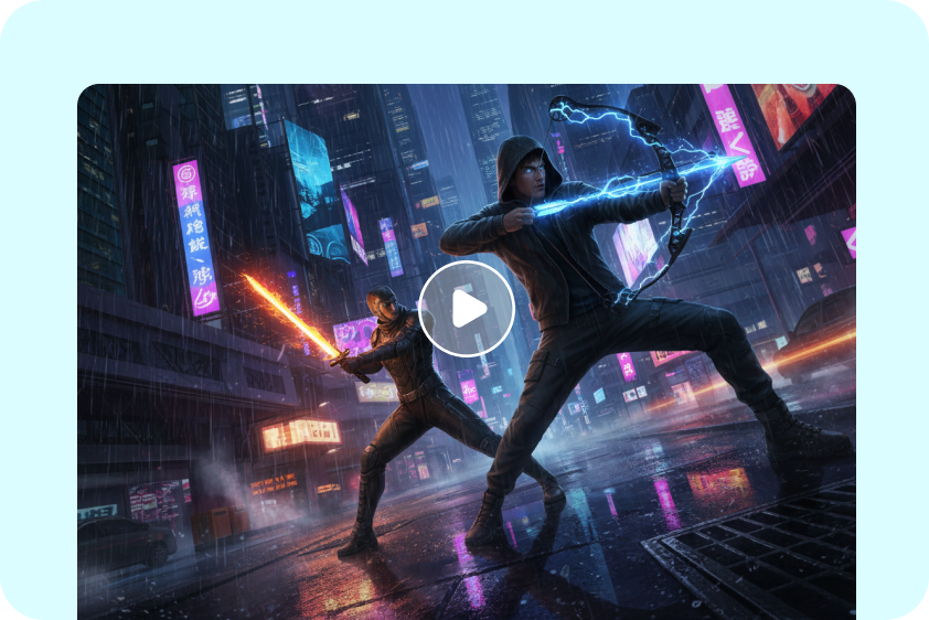 AI scene di combattimento di kung fu per film