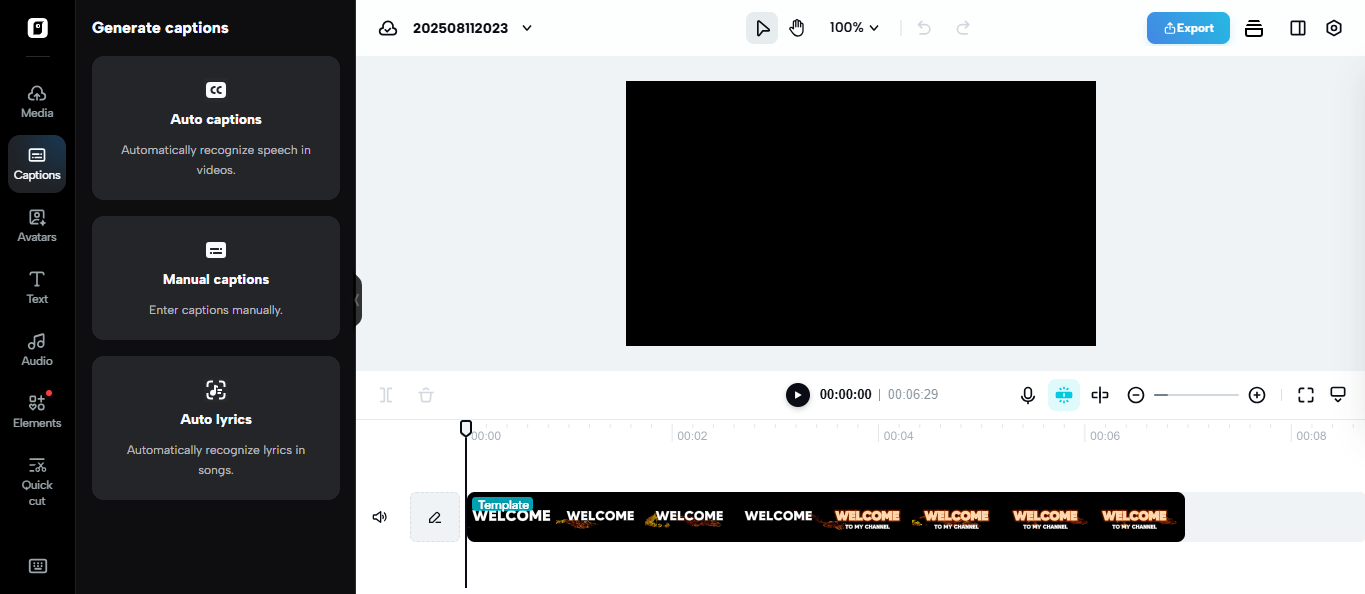 Movie caption generator