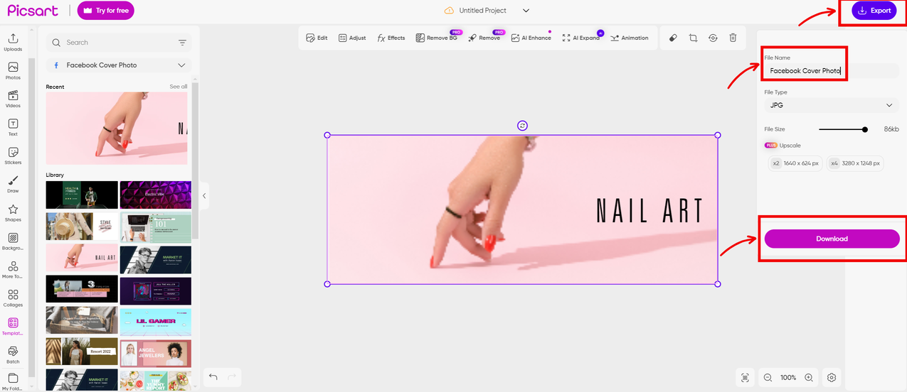 Export your design