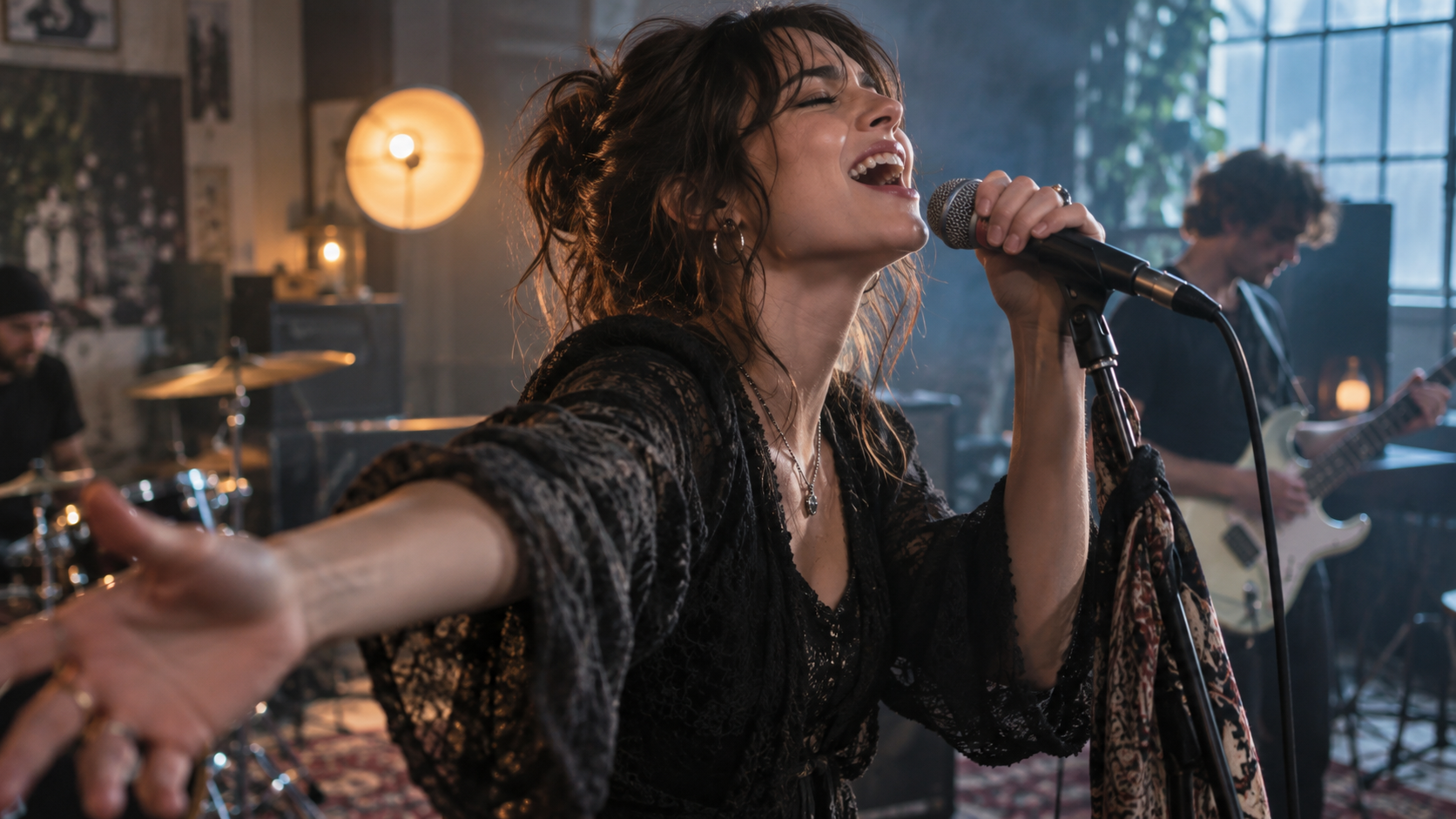 D’Paspor music video prompt image — Band energy mid-song