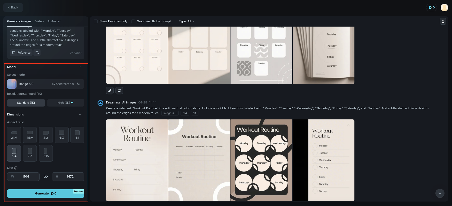 workout plan creator free