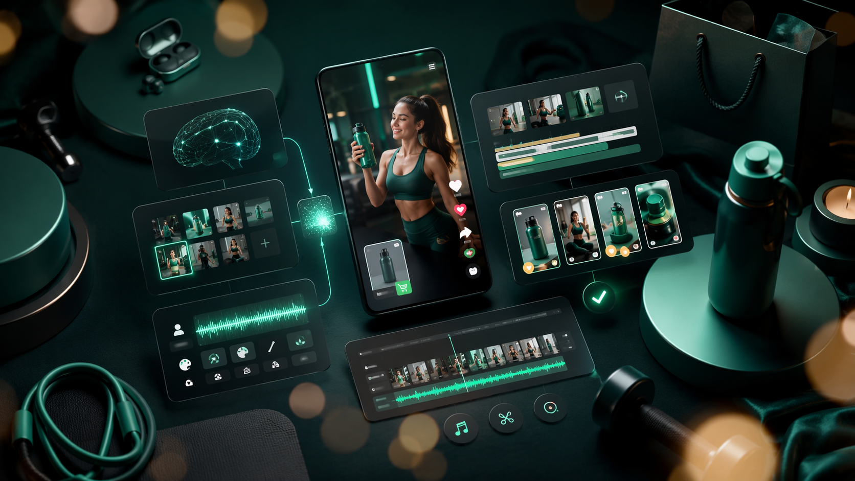Social Commerce Video Ads premium AI social video workflow visual for Pippit creators