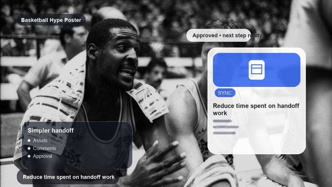 Basketball Hype Poster Maker realistic image for reduce time spent on handoff work