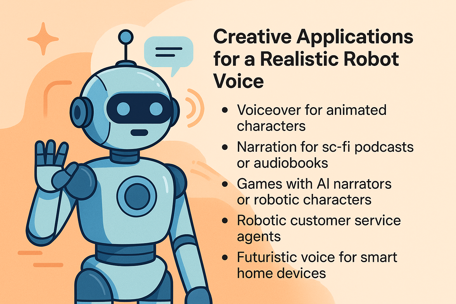 Creative applications for a realistic robot voice