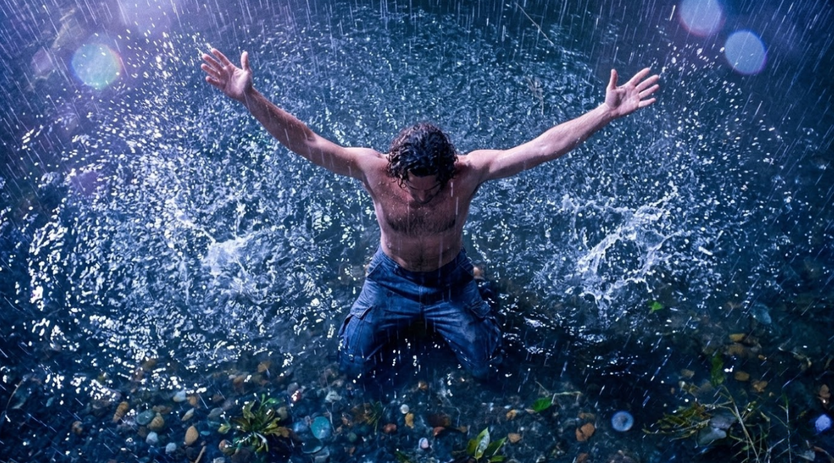 Alto angolo con inquadratura diritta