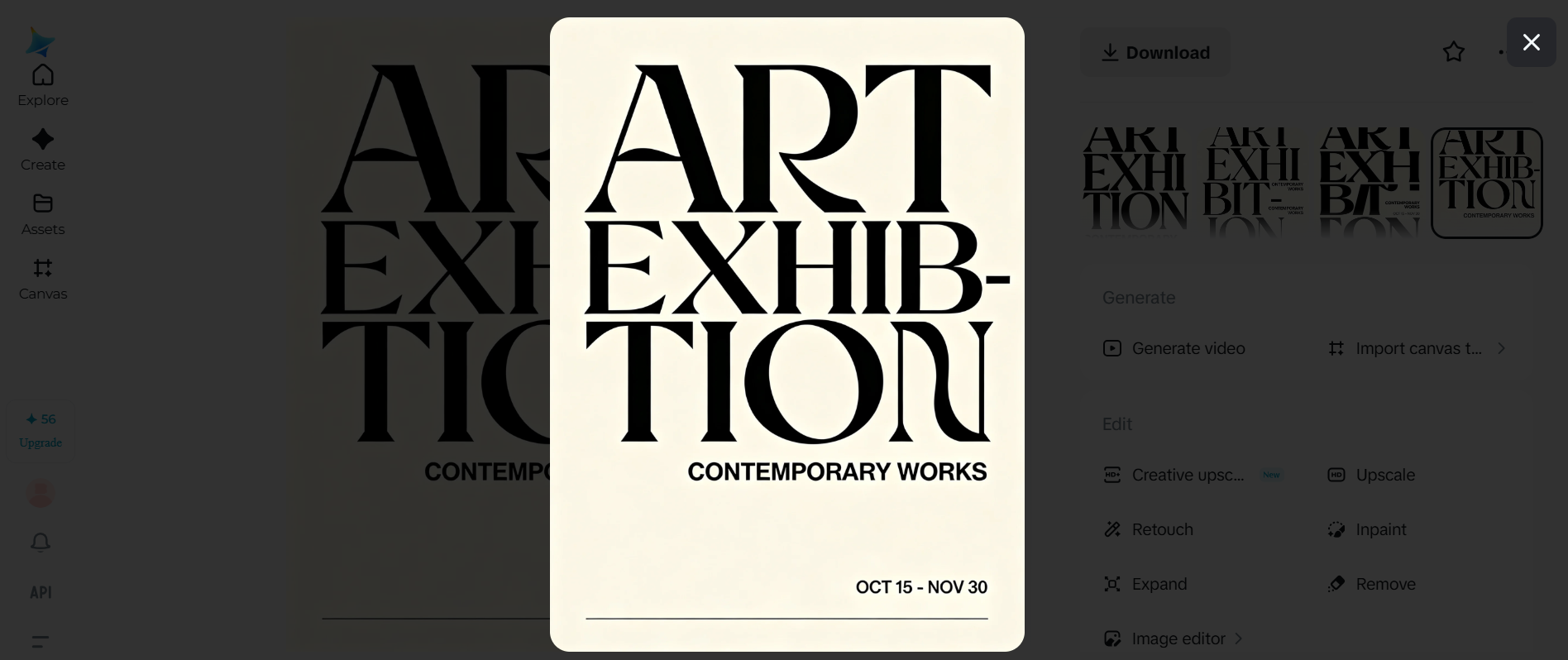Exhibition poster design idea: Minimalist art exhibition posters