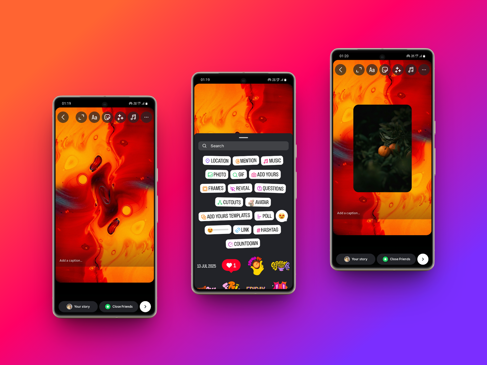 The picture as background method