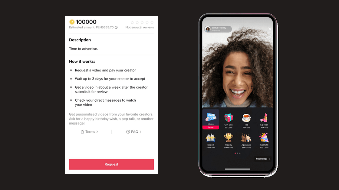 Tawarkan ucapan peribadi untuk menjana wang di TikTok