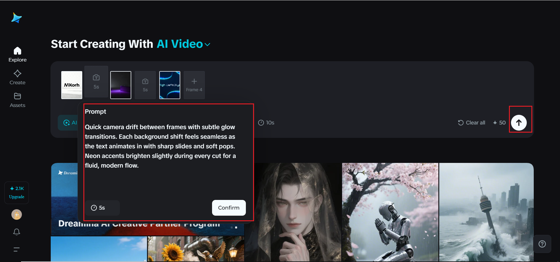 Generate your kinetic type video