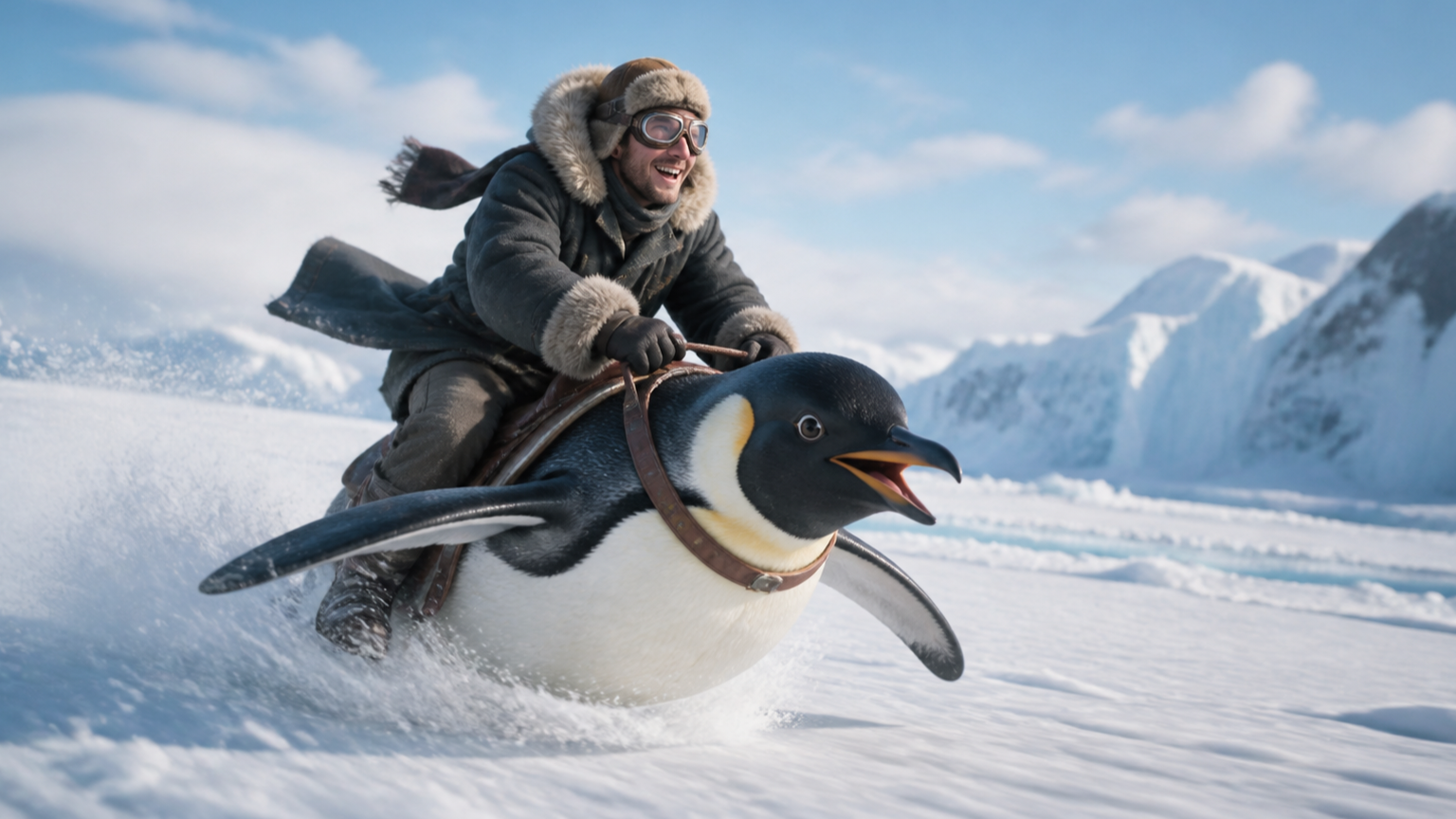 Penguin Ride AI Video Effect hero image
