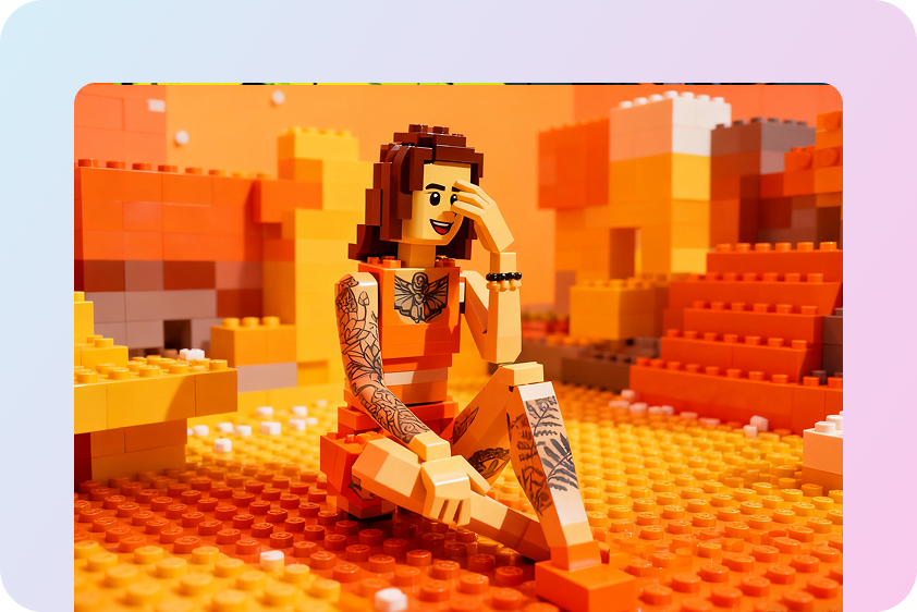 Concept art of a rare LEGO minifigure designed for collectors and fans