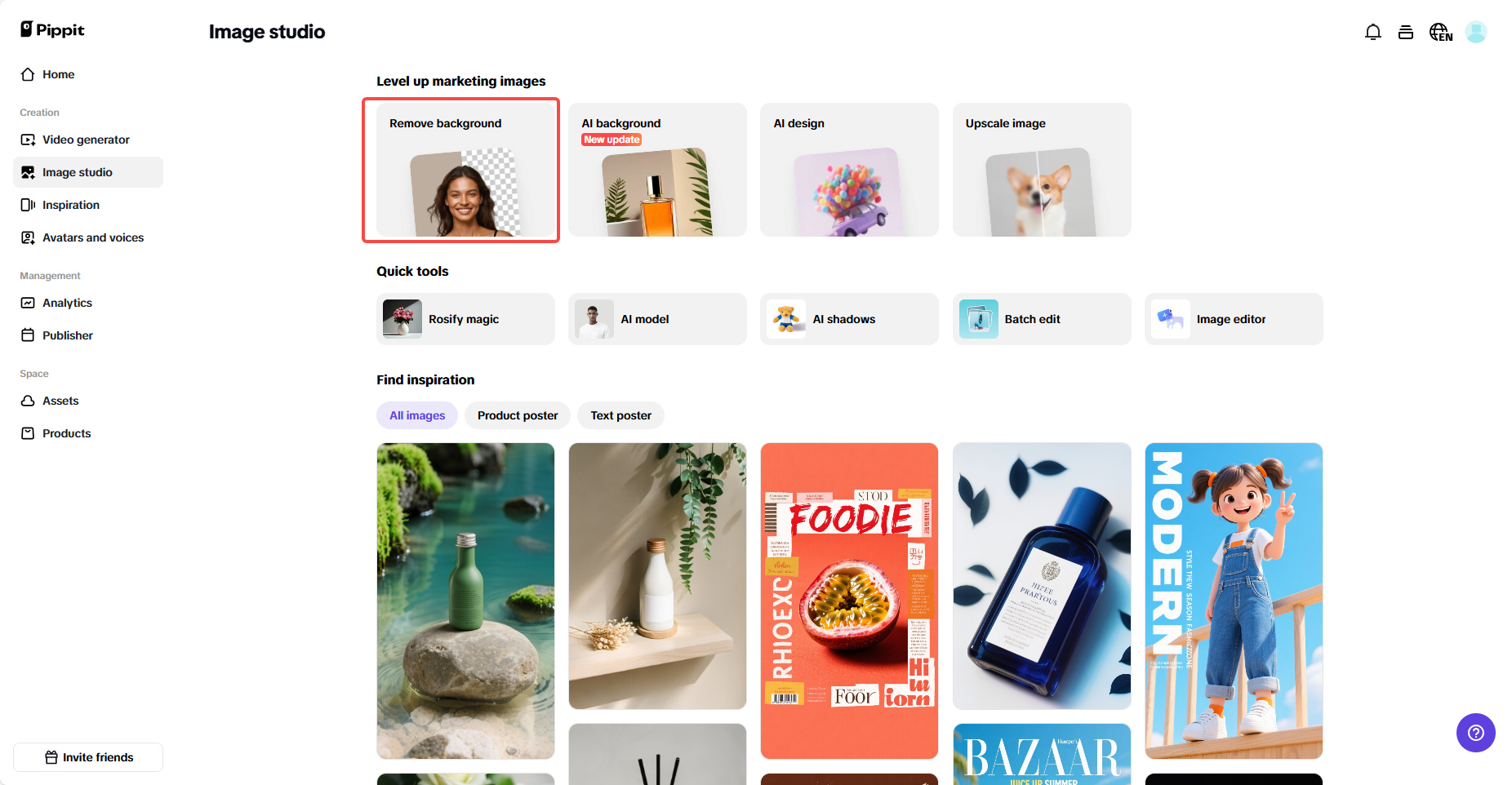 AI background removal