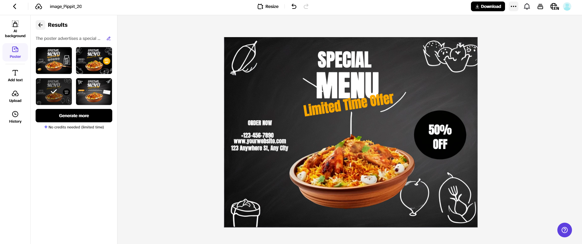 Customize your poster