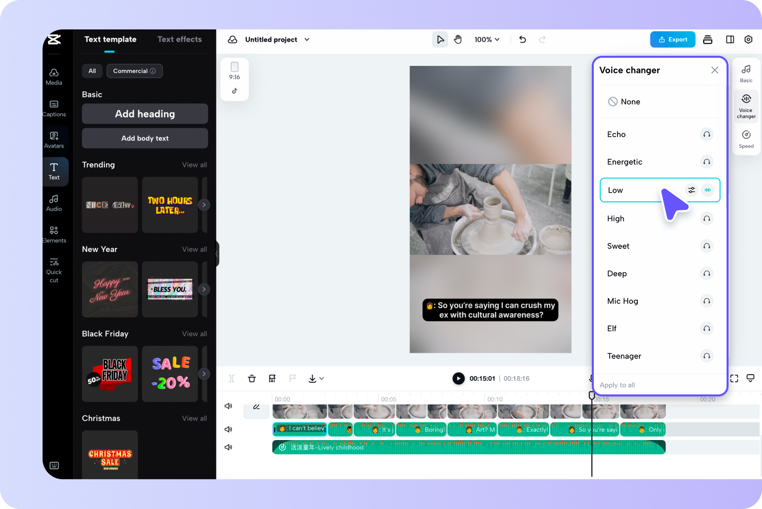 Buat video suara yang didukung oleh AI