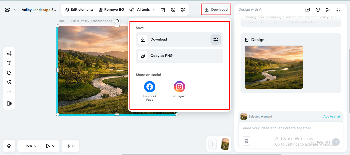 Exporting the media from the CapCut desktop video editor