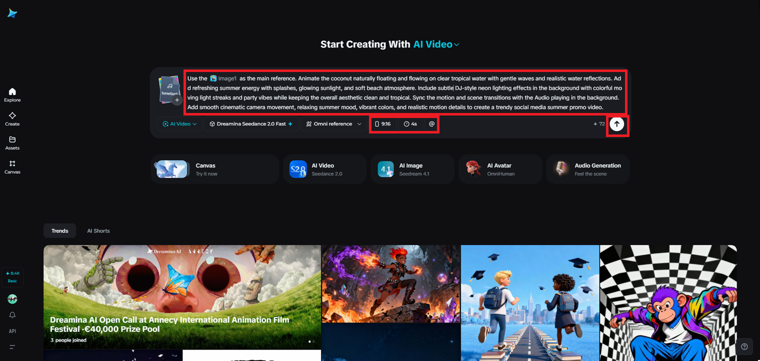 Describe the repurposed video style and apply settings