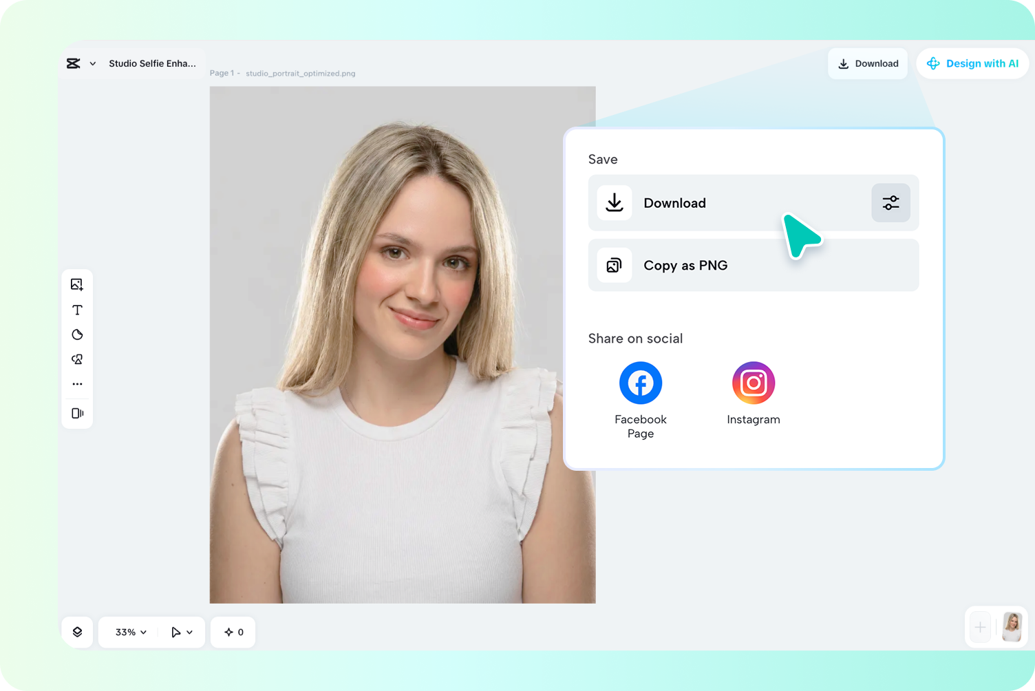 Export your edited image