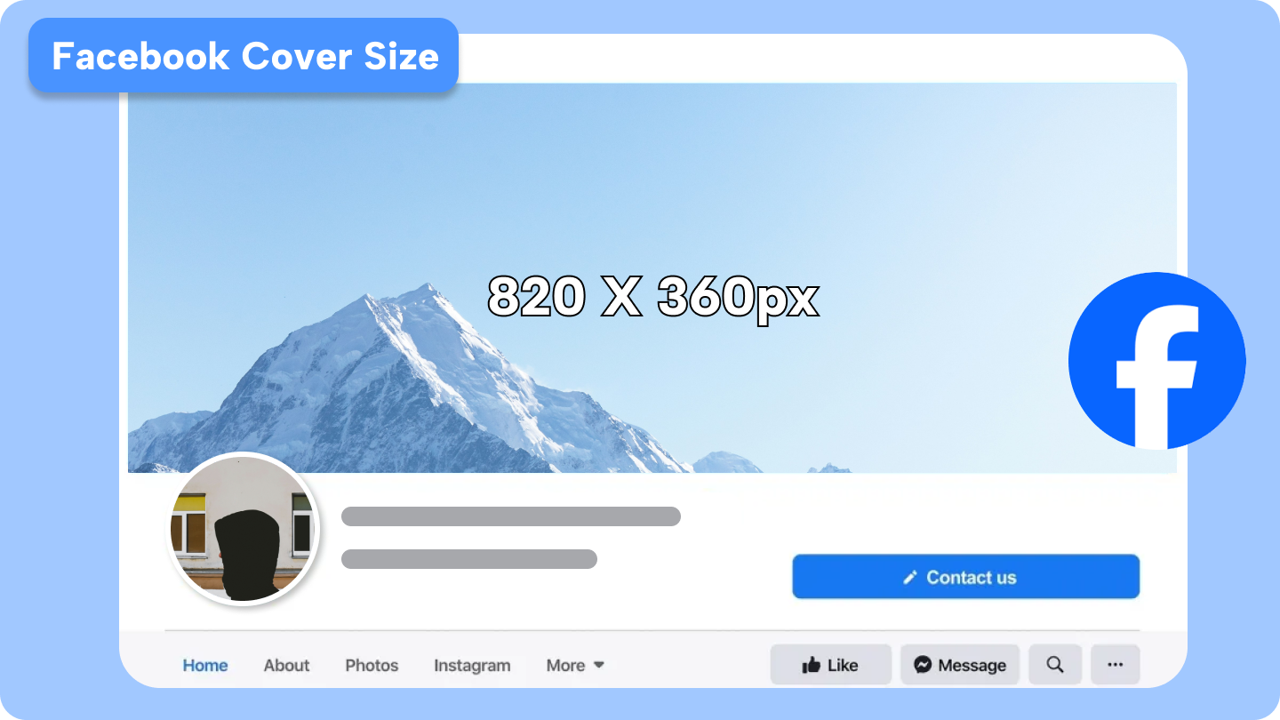 Facebook cover size 