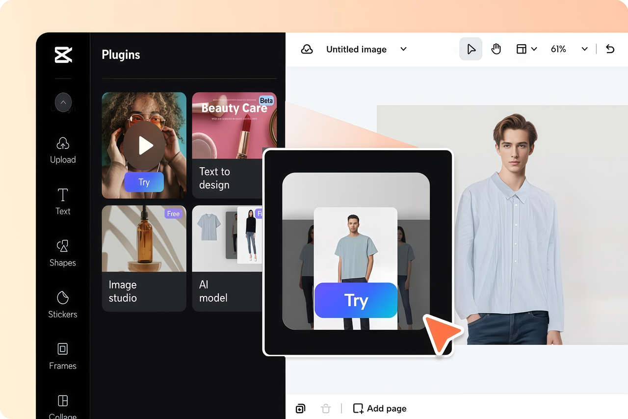The AI model function in CapCut