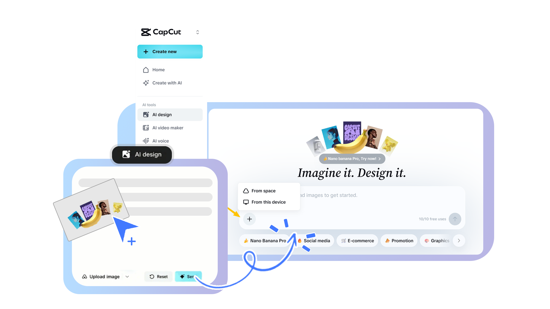 Upload product image and design