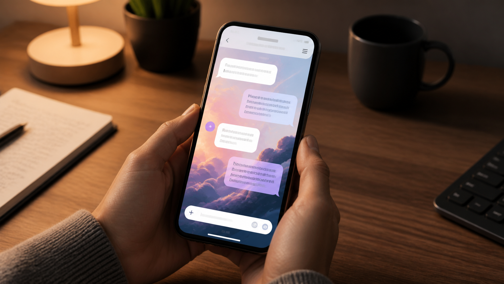 AI background in Instagram chat