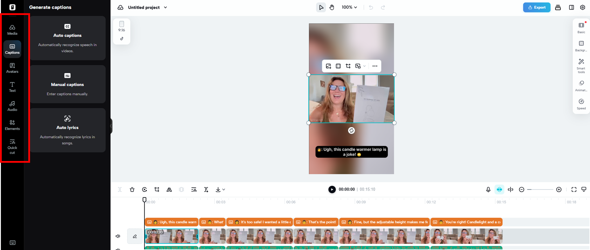 Use configurações avançadas