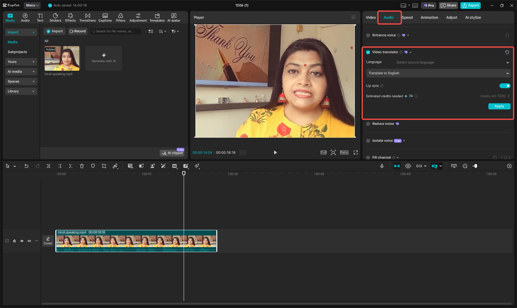 Translate the Hindi video to English