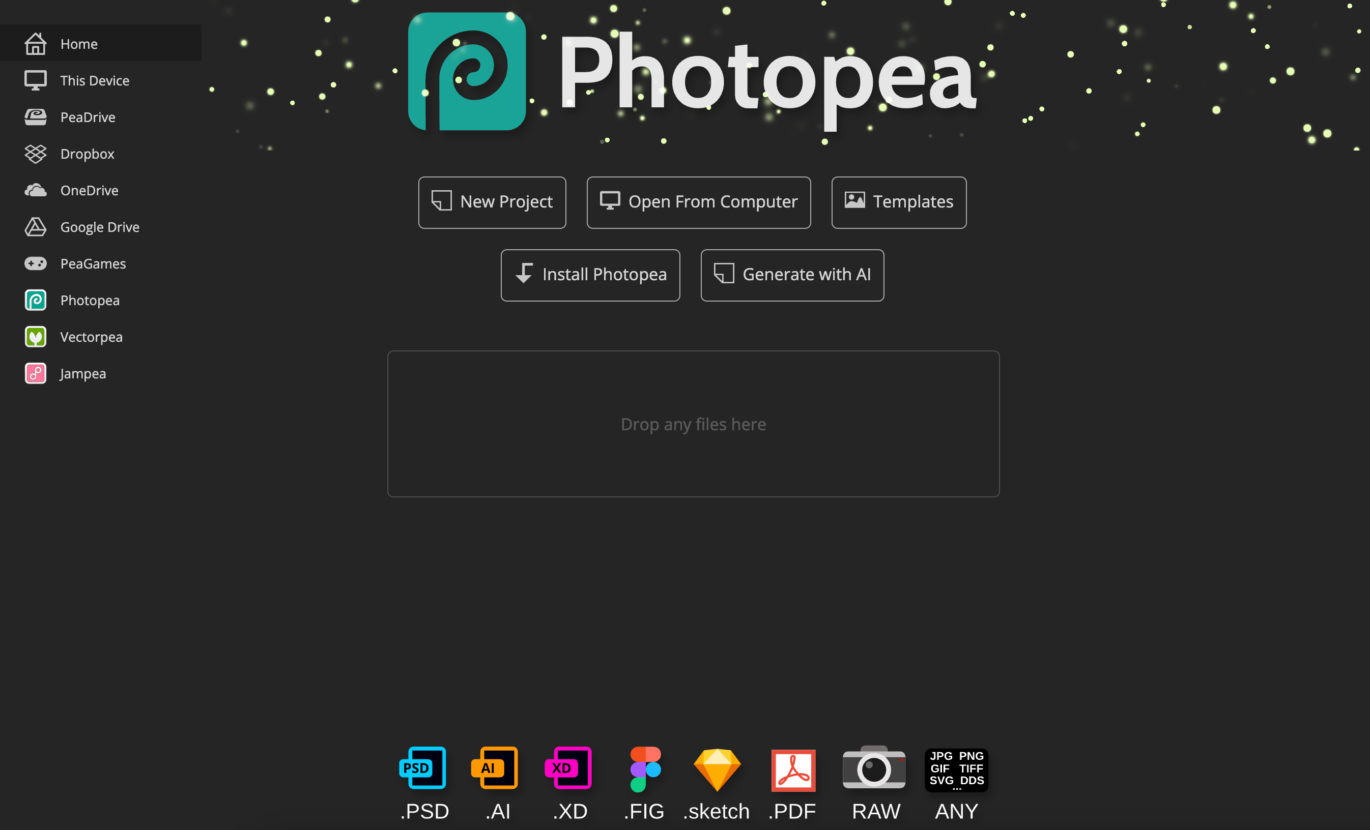 Photopea AI image editor