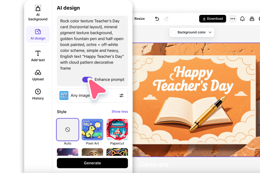 Create a Teacher's Day card