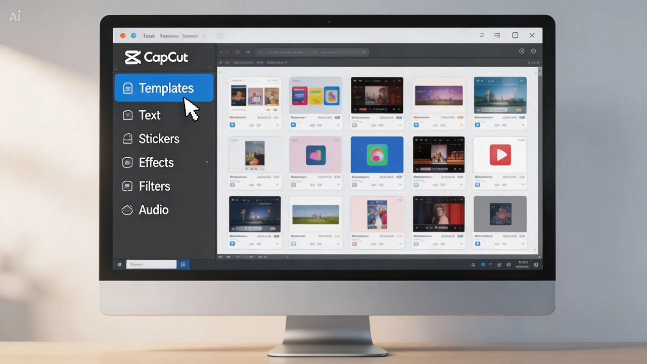 open a template in CapCut PC