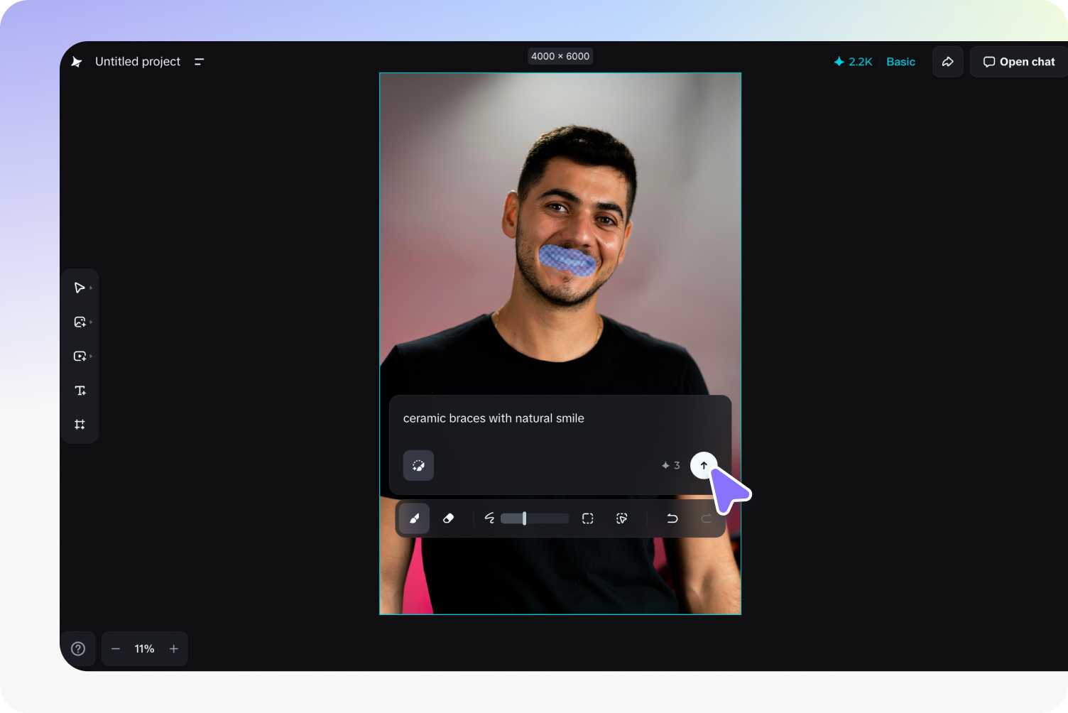 AI braces filter prompt-based try on