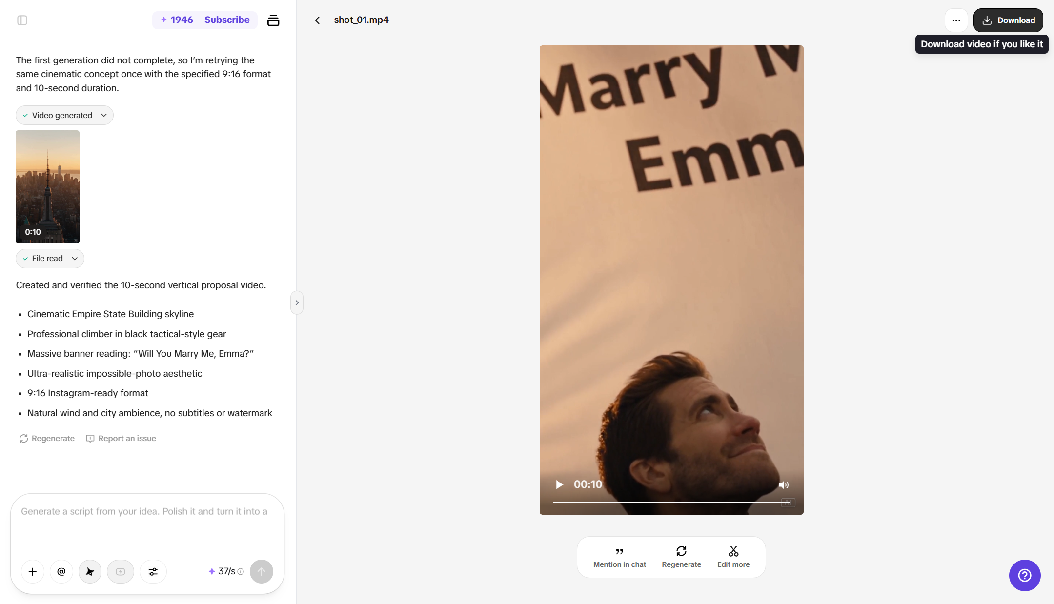 Pippit export publish proposal video to social media
