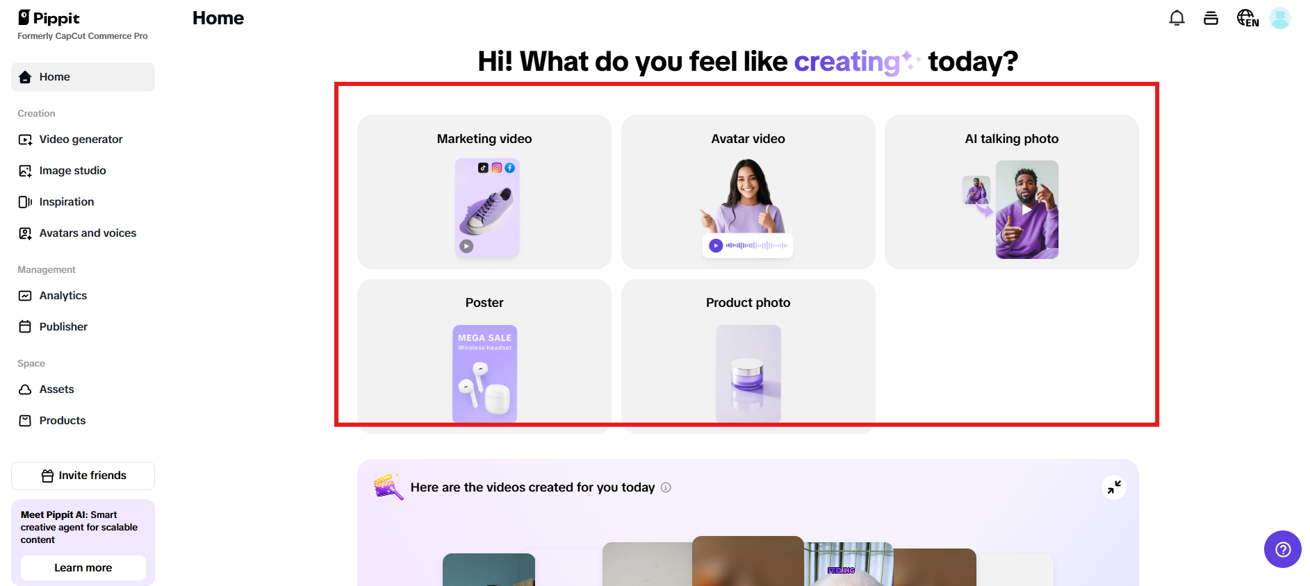 One-click video and image generation