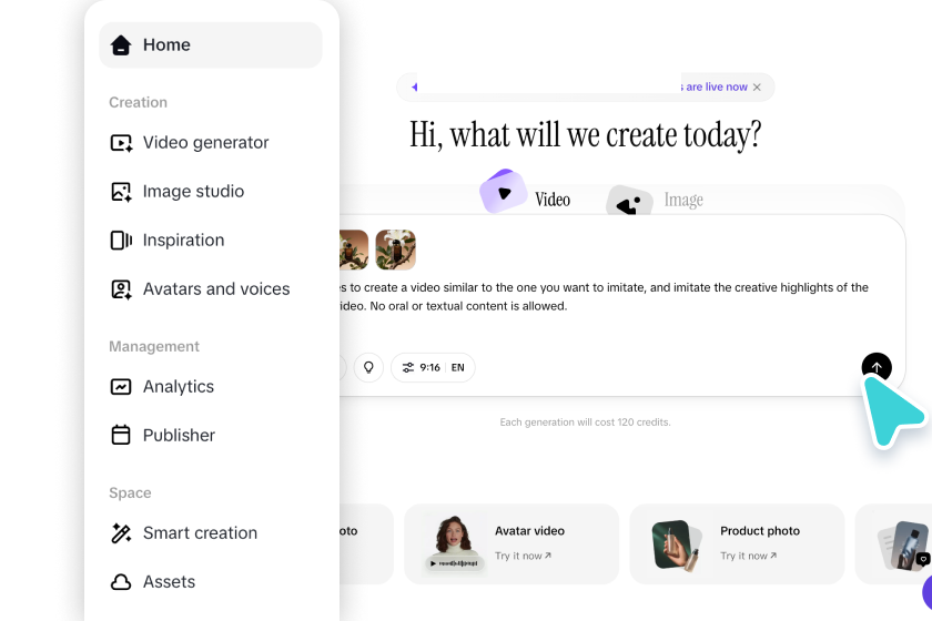 Enter product links and prompts