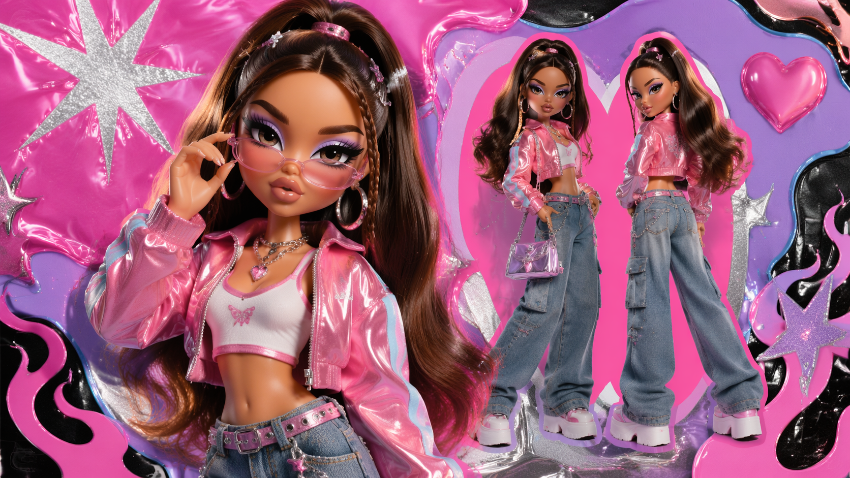 Dreamina Bratz Filter Prompt Beispiel 4: Streetwear Doll Poster