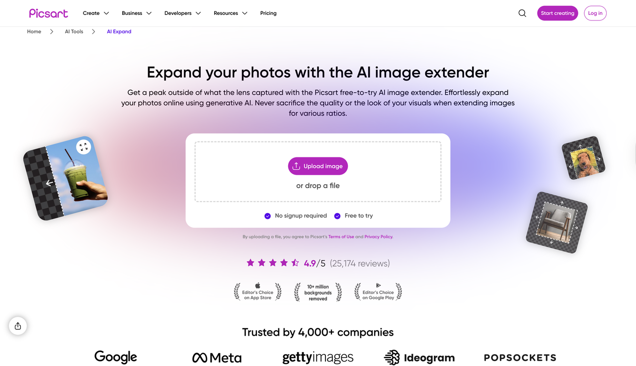 Picsart interface