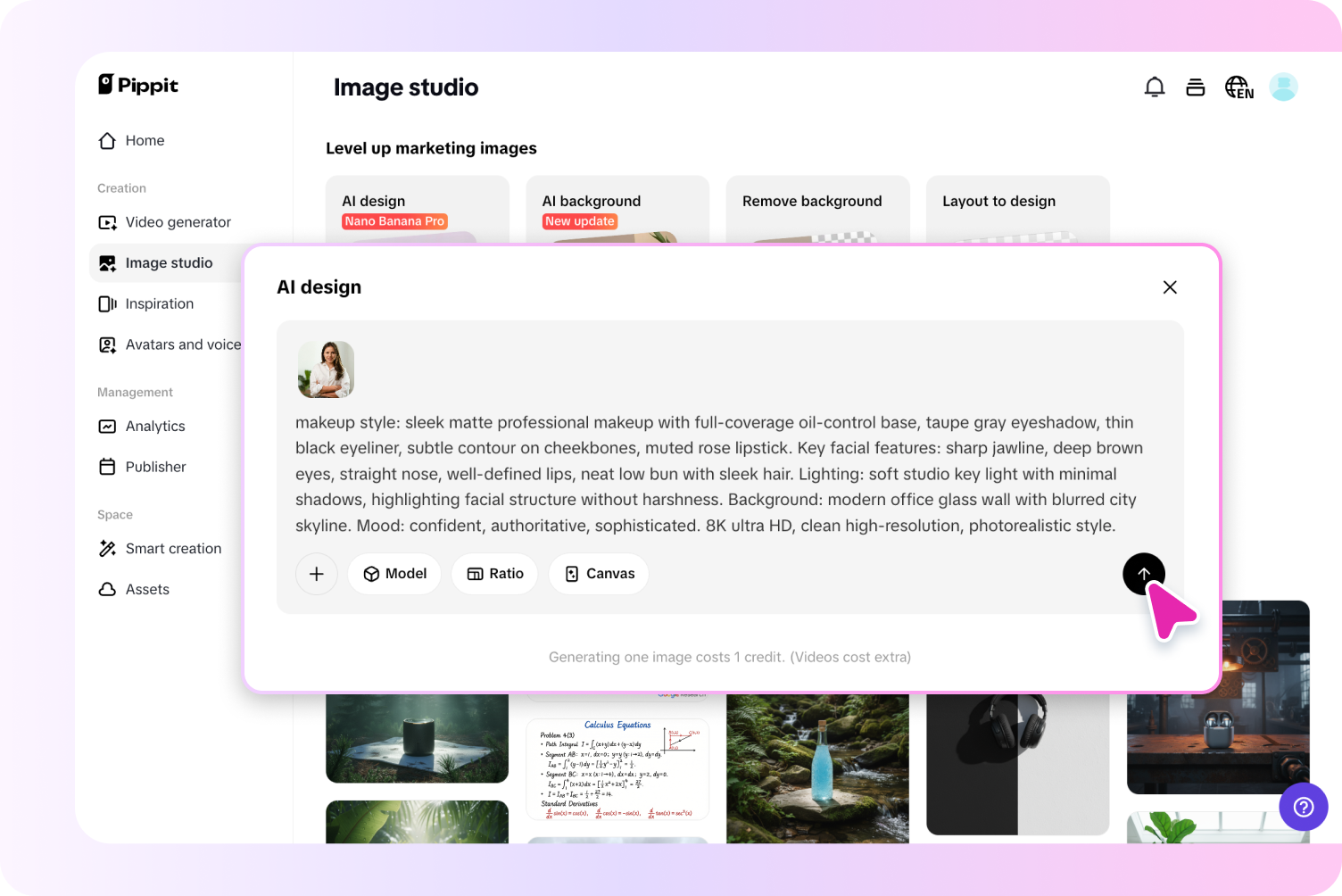 Makeup try-on with prompts