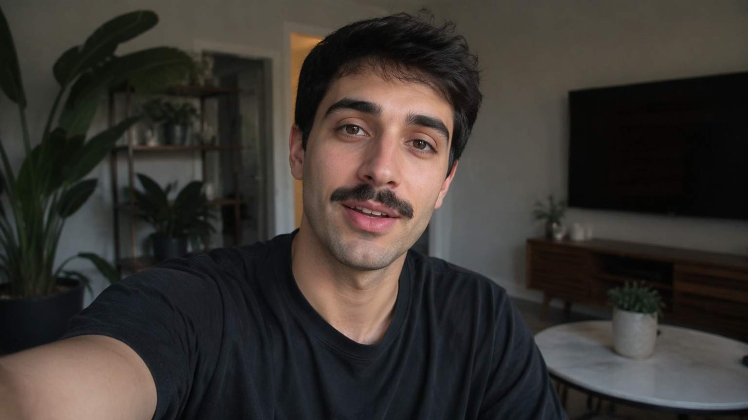 Dreamina remove mustache from video hero example 2