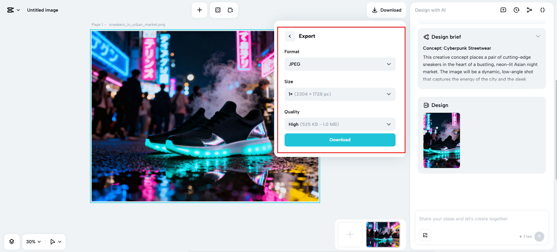 قم بتنزيل الصورة وشاركها