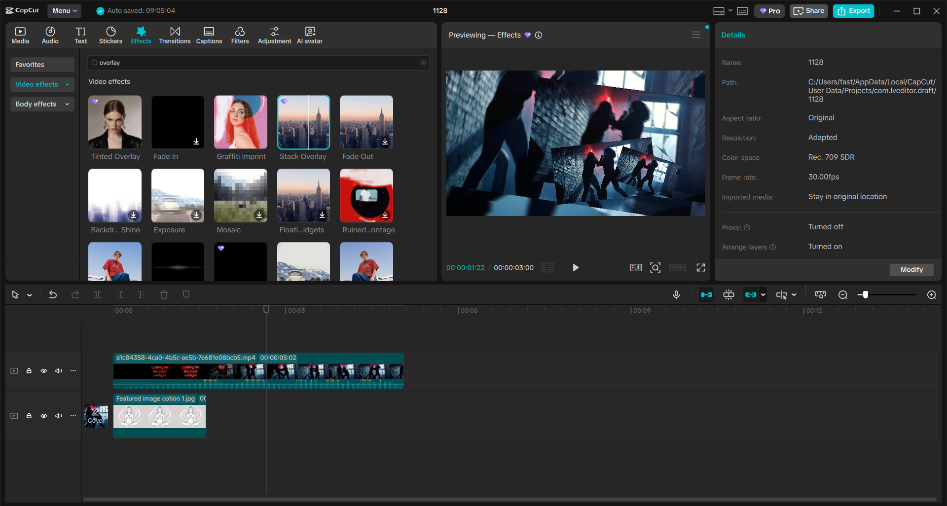 Customize your primary video by adding an image overlay on CapCut PC