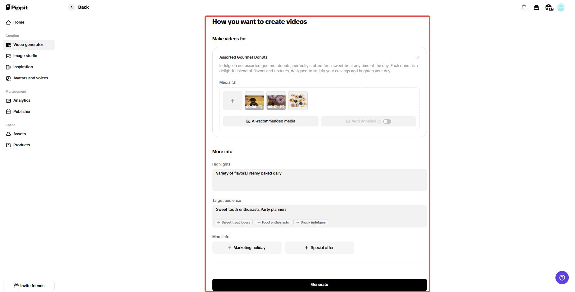 Highlight product features