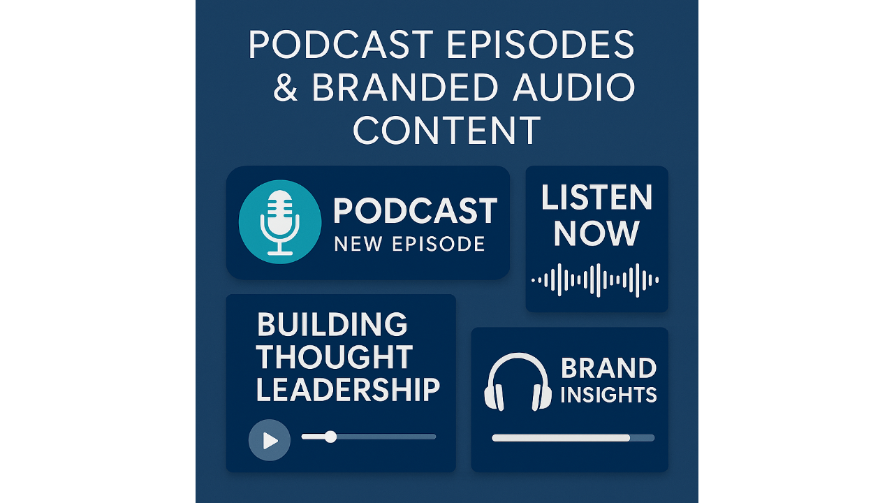 Podcast episodes & branded audio content as marketing collateral