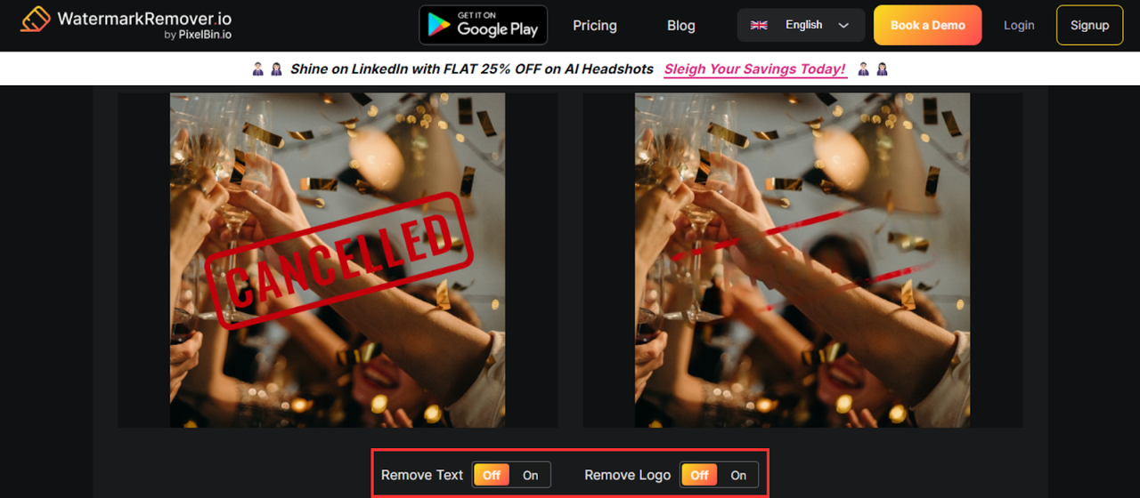Usuń fotostempel w Watermark Remover